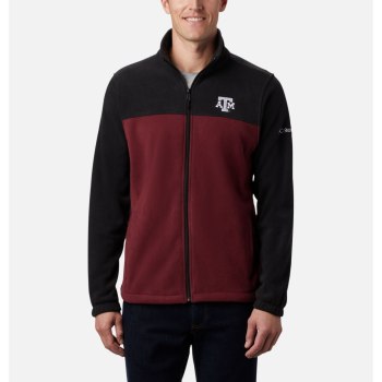 Columbia Muške Jakne - Collegiate Flanker III Fleece - Texas A&M Crne Tamno Bordo | JQBZ-74813